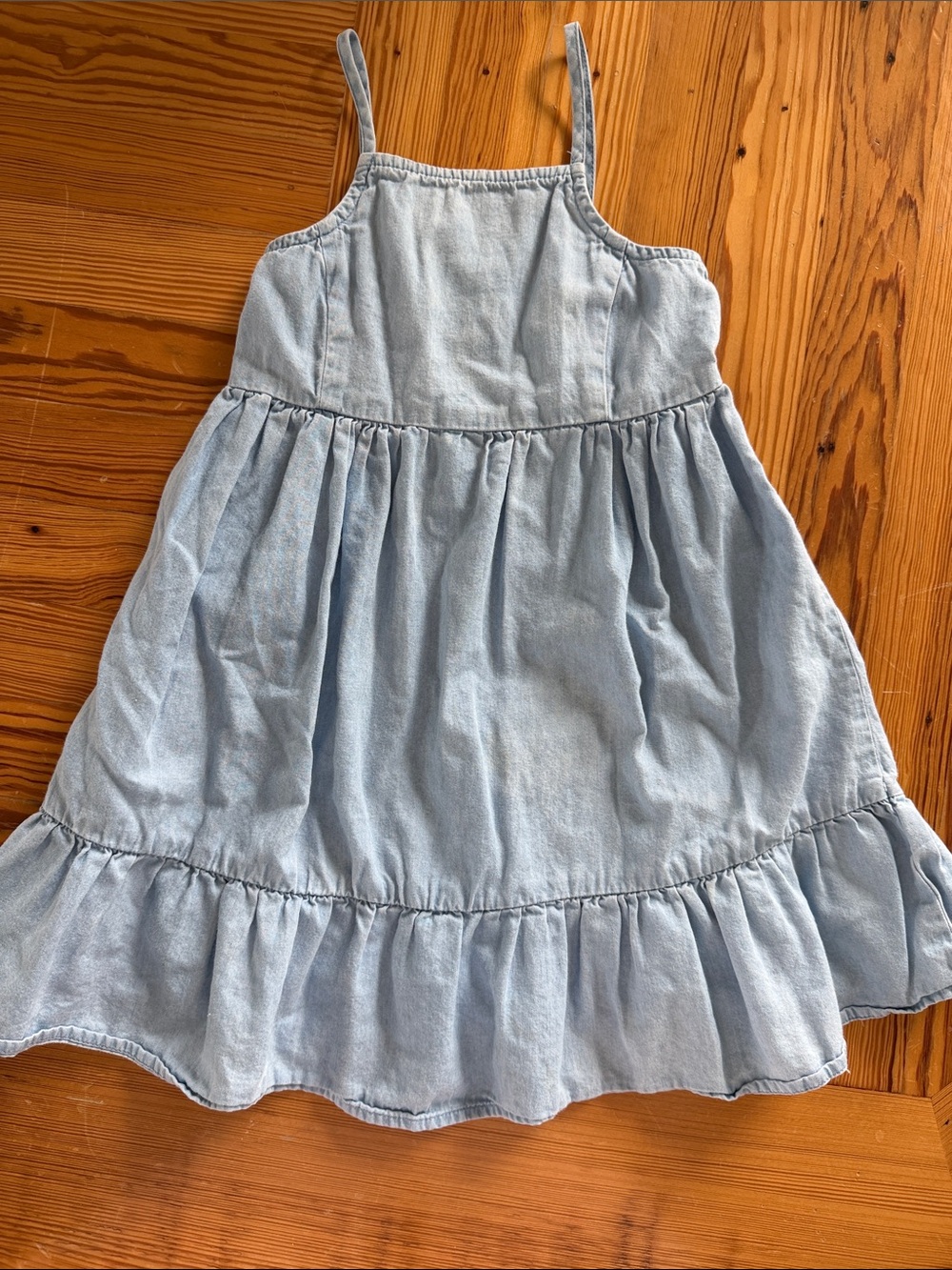 Old Navy chambray Denim Sundress with Ruffle Hem